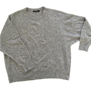 Jenni Kayne Merino Wool/Cashmere blend pullover sweater size L in Heather Gray